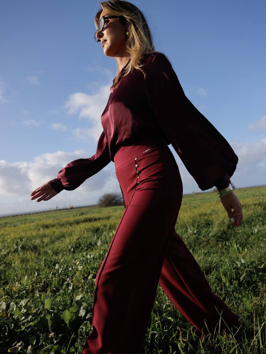 CALÇAS LISA DE CORTE FLUÍDO