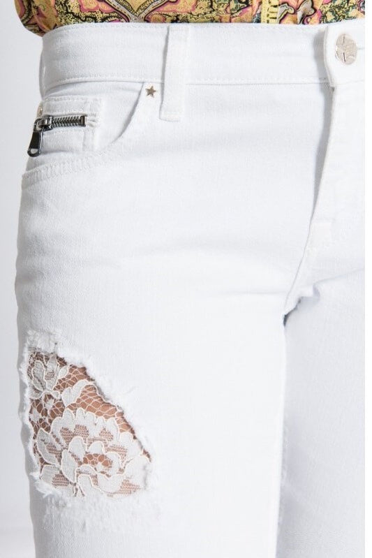 CALÇAS ROTAS C/ RENDA