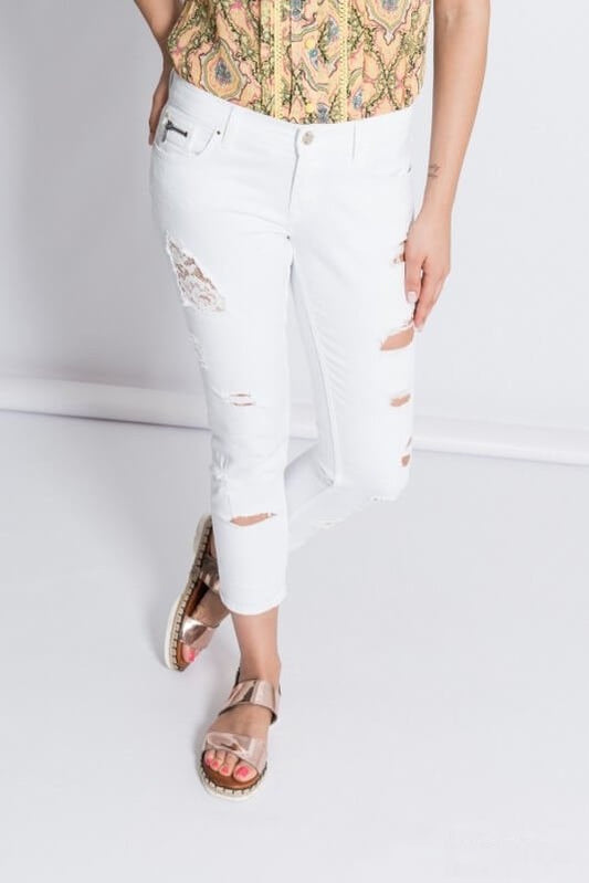 CALÇAS ROTAS C/ RENDA