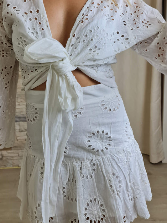 SAIA BORDADO INGLÊS BRANCO