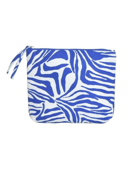 Saco de tecido às riscas Azuis