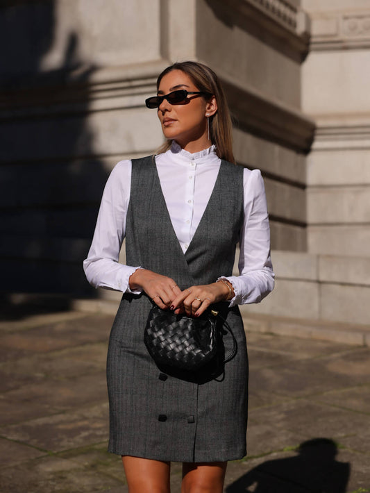 VESTIDO CURTO TRESPASSADO