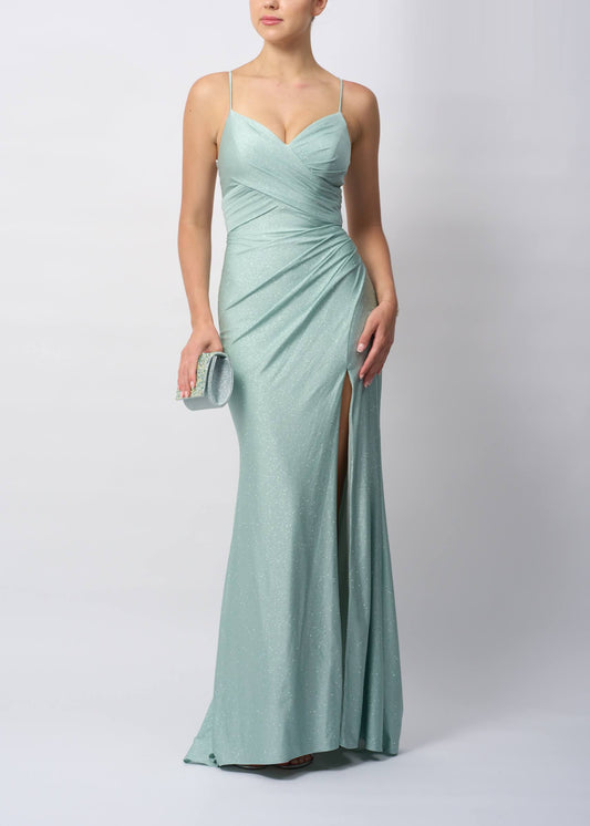 VESTIDO DE CERIMÓNIA COM ESTILO SEREIA MENTA