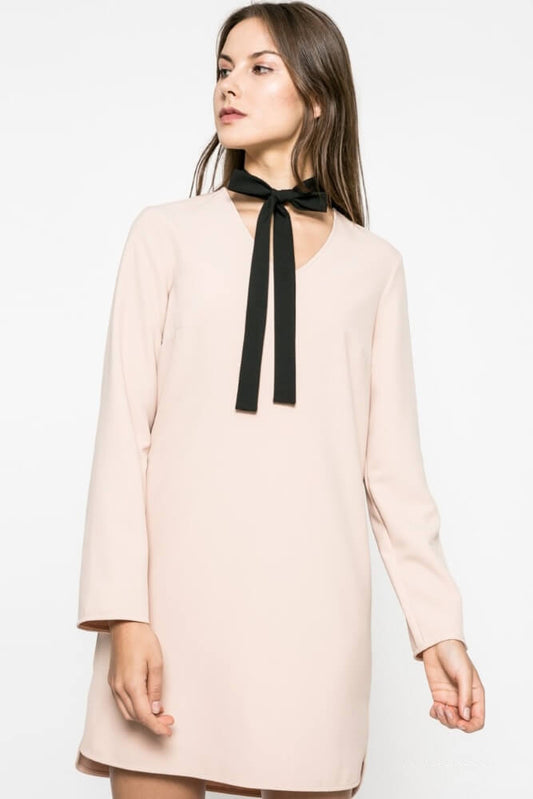 VESTIDO NUDE C/ LAÇO