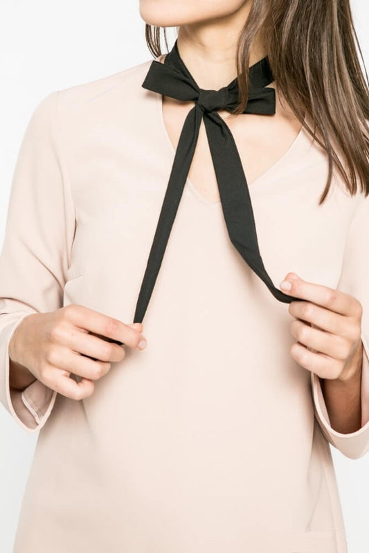 VESTIDO NUDE C/ LAÇO