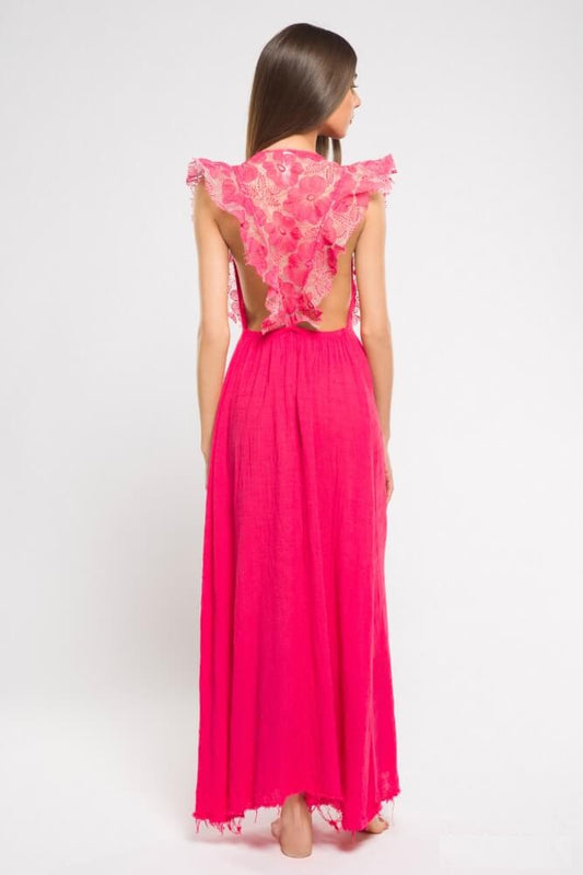 VESTIDO LINHO CEREJA