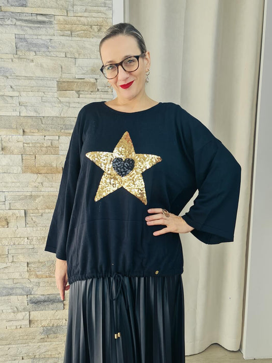 CAMISOLA ESTRELA LANTEJOULAS