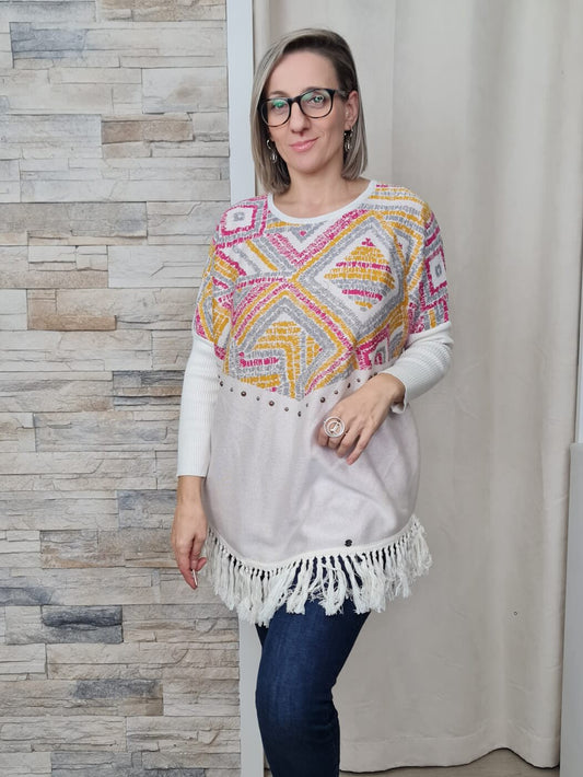 TÚNICA COM FRANJAS