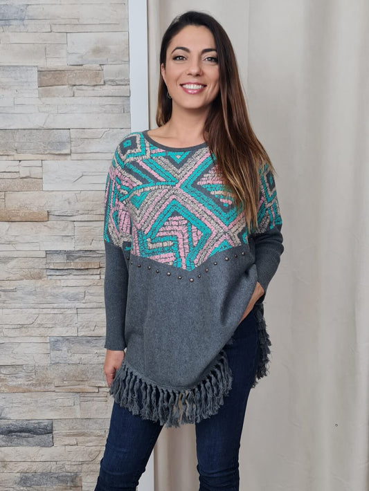 TÚNICA COM FRANJAS