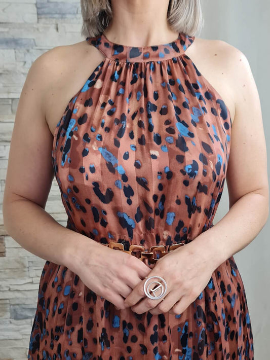 VESTIDO COMPRIDO ESTAMPADO ANIMAL PRINT
