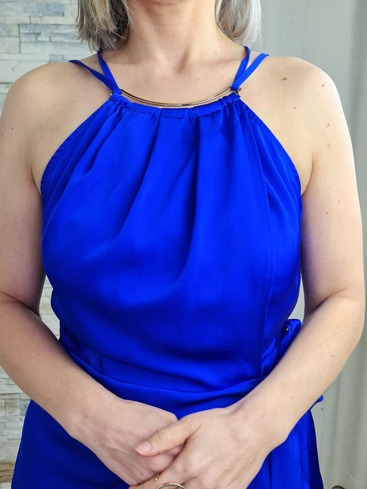 VESTIDO MIDI AZUL ROYAL