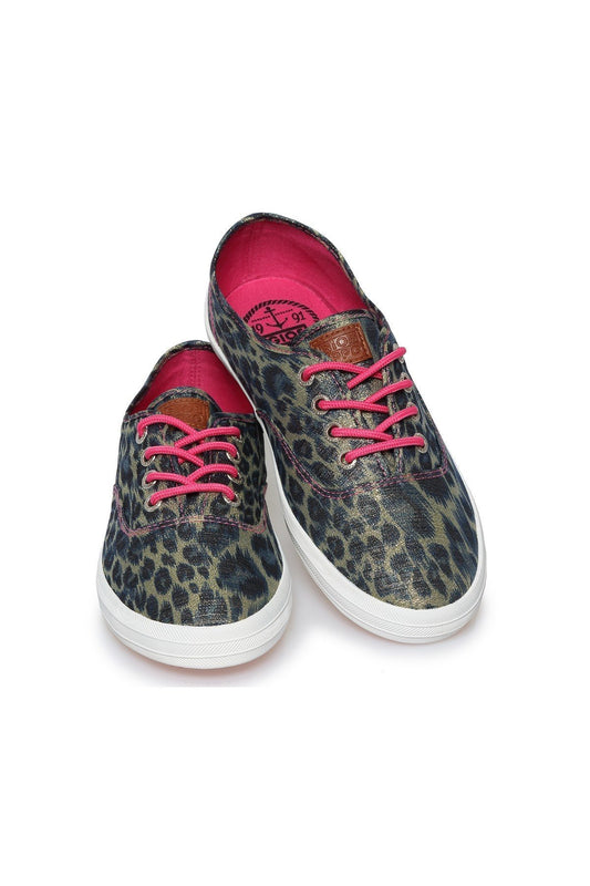 Sapatilhas leopardo azul