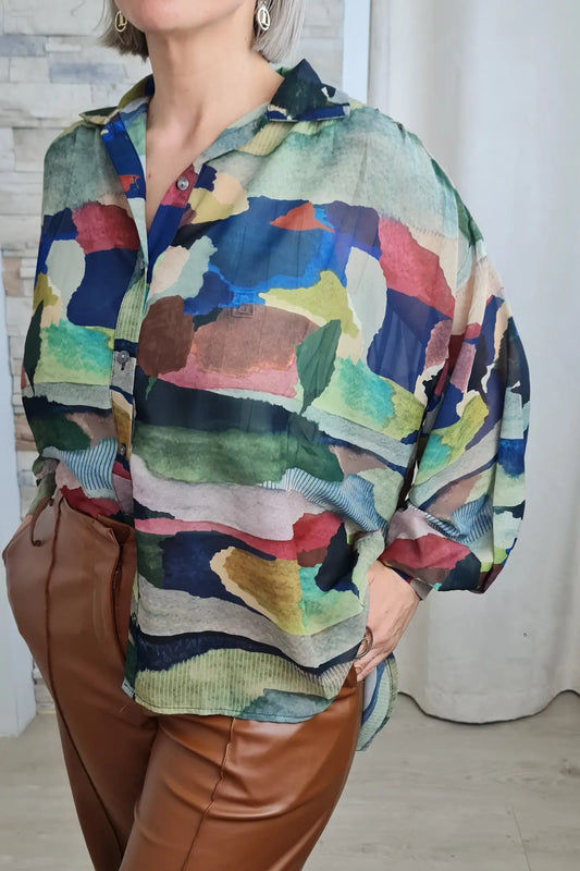 BLUSA OVERSIZE FLORAL