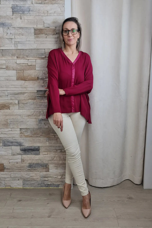 BLUSA OVERSIZE CEREJA