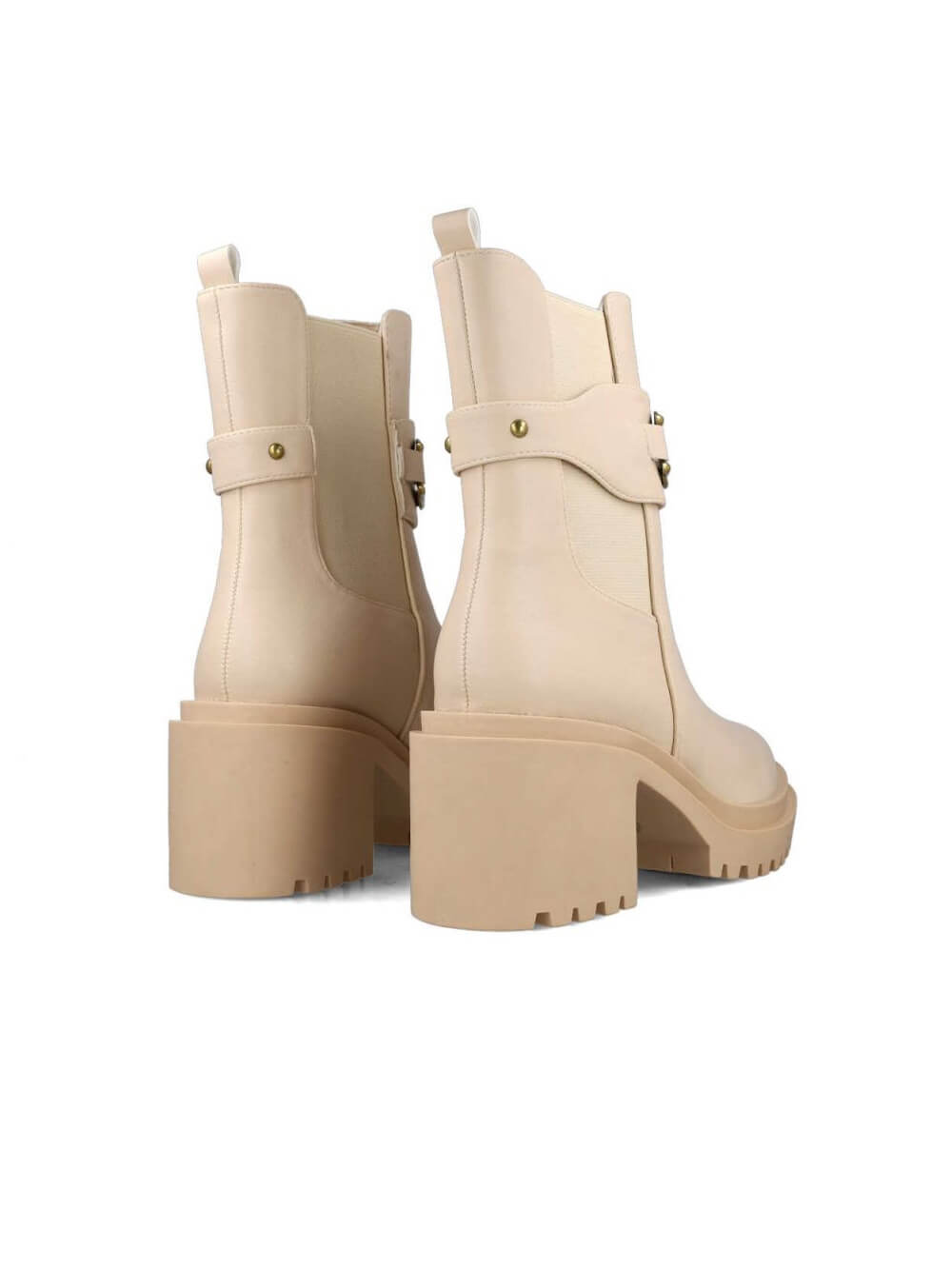 Vista Traseira das Botas Brancas JOLOVERS MENBUR com Design Elegante