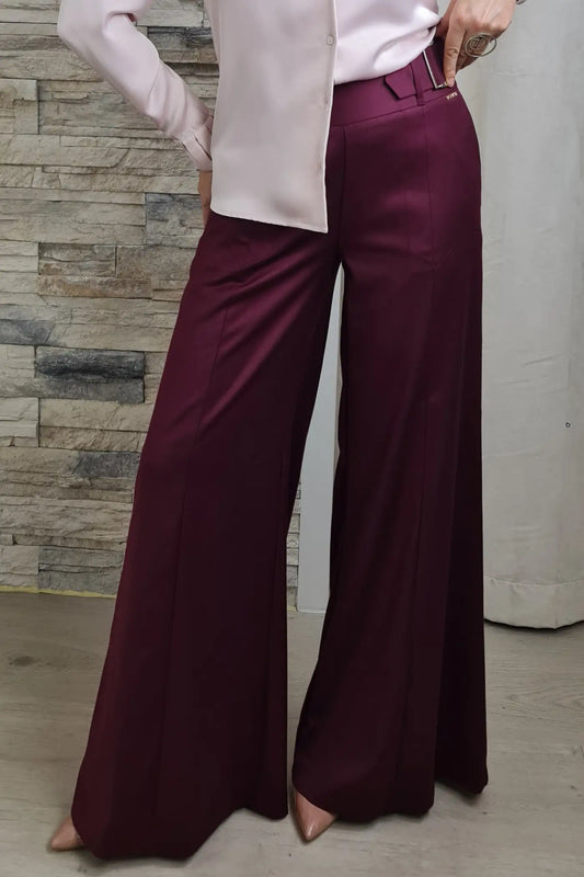 CALÇA PATA DE ELEFANTE BORDEAUX