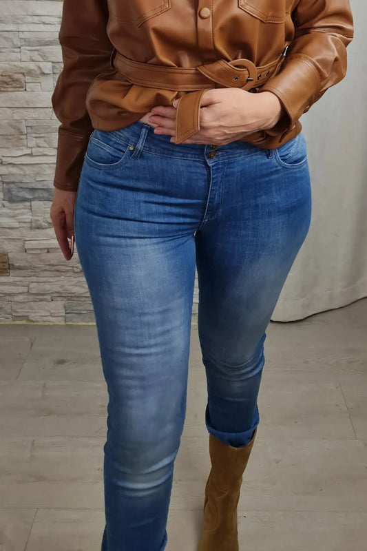 CALÇAS SKINNY DE GANGA CLARA