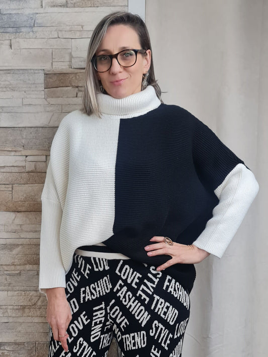 CAMISOLA PRETA E BRANCA