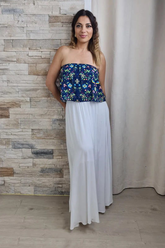 VESTIDO CAI CAI COMPRIDO BRANCO