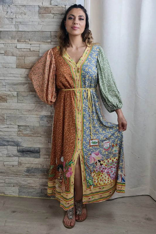 VESTIDO CAMISEIRO ESTAMPADO FLORES