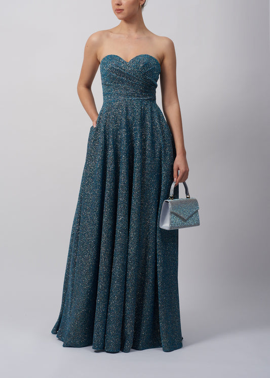 VESTIDO CERIMÓNIA COM DECOTE CAI CAI