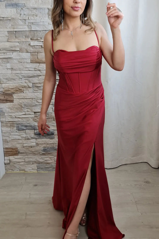 VESTIDO DE CERIMÓNIA SEREIA BORDEAUX