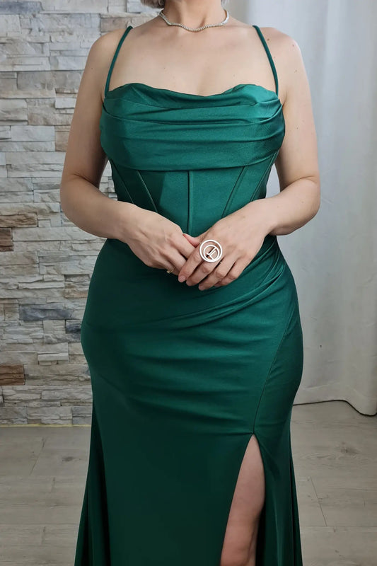 VESTIDO DE CERIMÓNIA SEREIA VERDE ESMERALDA