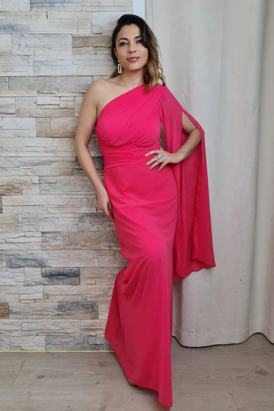 VESTIDO COMPRIDO COM MANGA AMPLA