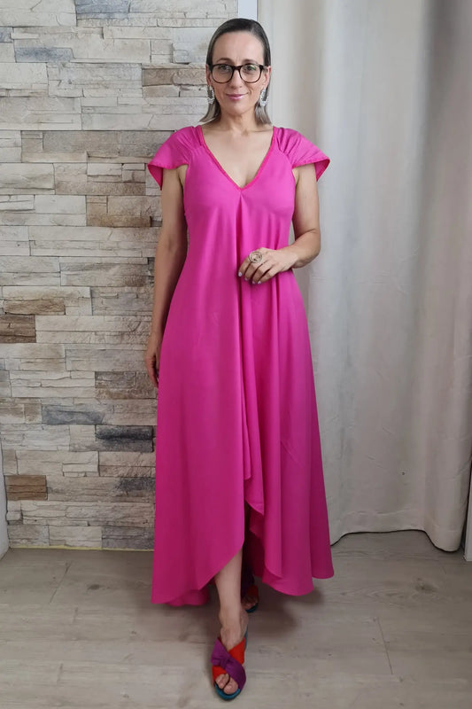 VESTIDO COMPRIDO COR DE ROSA