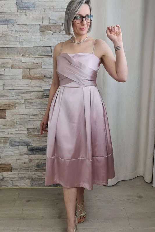 VESTIDO MIDI ACETINADO