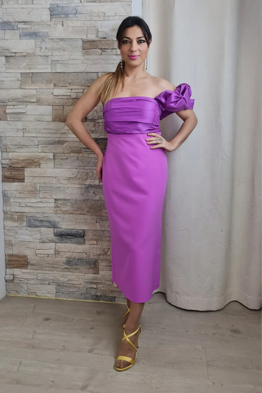 VESTIDO COM BUFANTE SÓ UM OMBRO