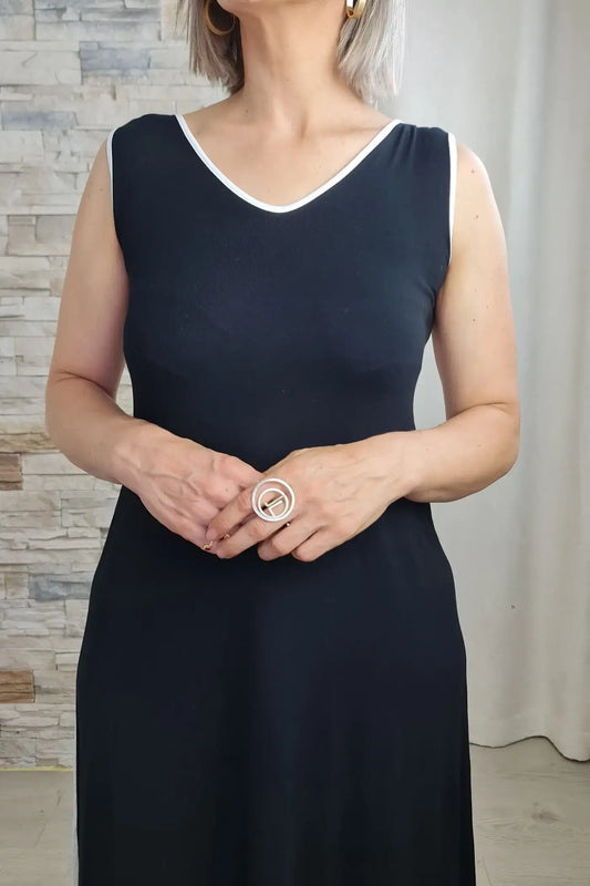 VESTIDO MIDI TRICOLOR