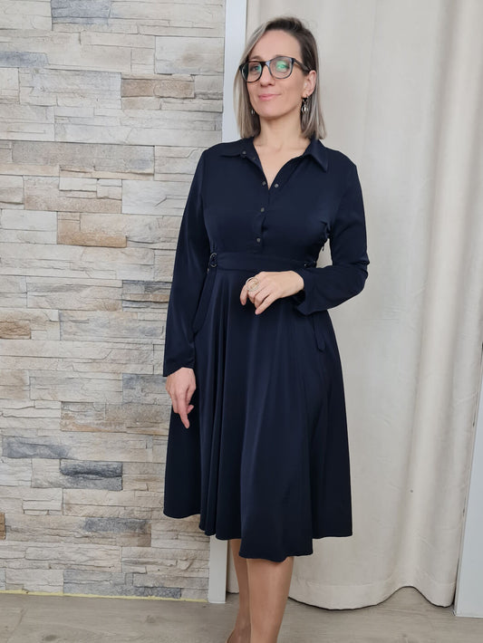 VESTIDO DE RODA AZUL