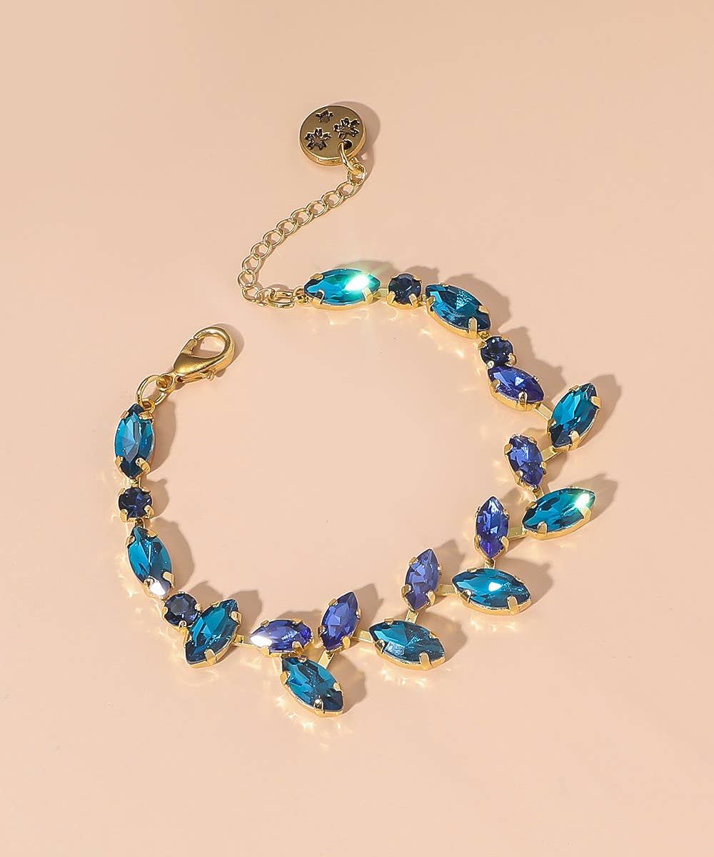 PULSEIRA DE BRILHANTES EM FORMATO DE PÉTALAS