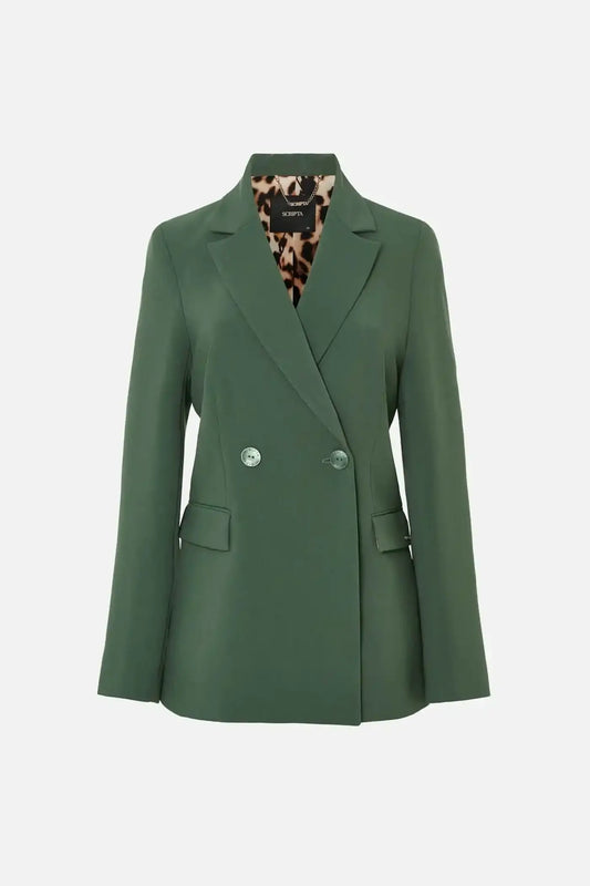BLAZER TRESPASSADO EM TECIDO LISO