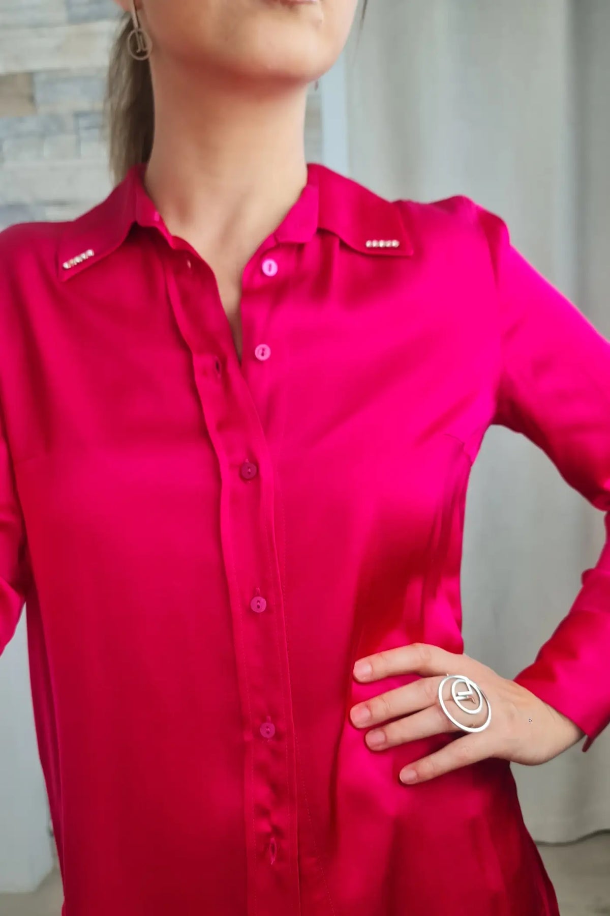 BLUSA ACETINADA PINK