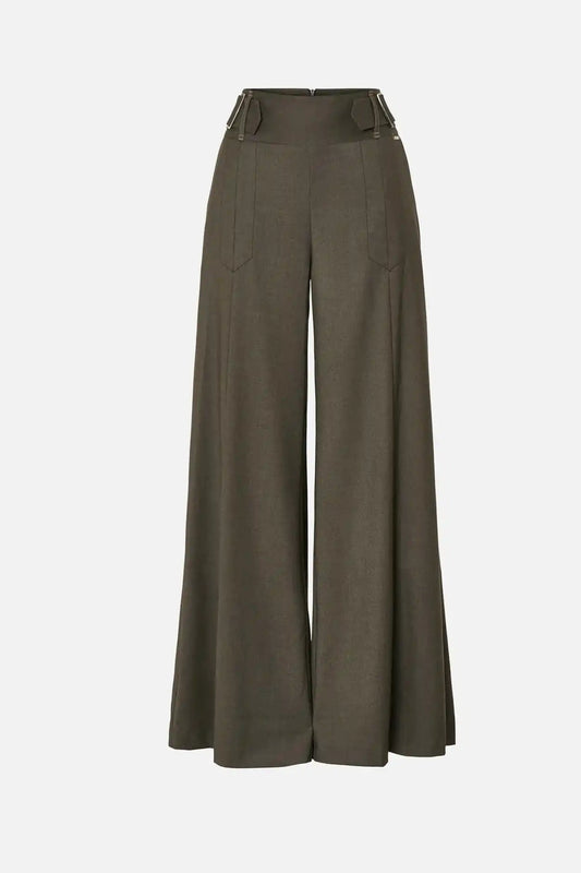 CALÇA LISA CORTE LARGO