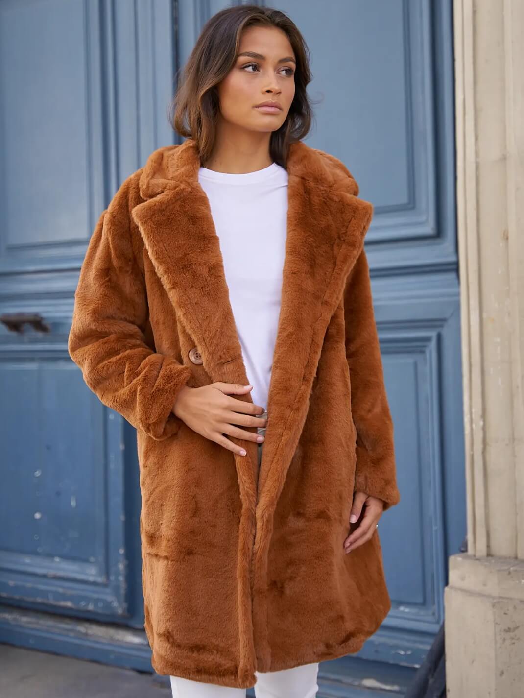Casaco pelo camel JOLOVERS