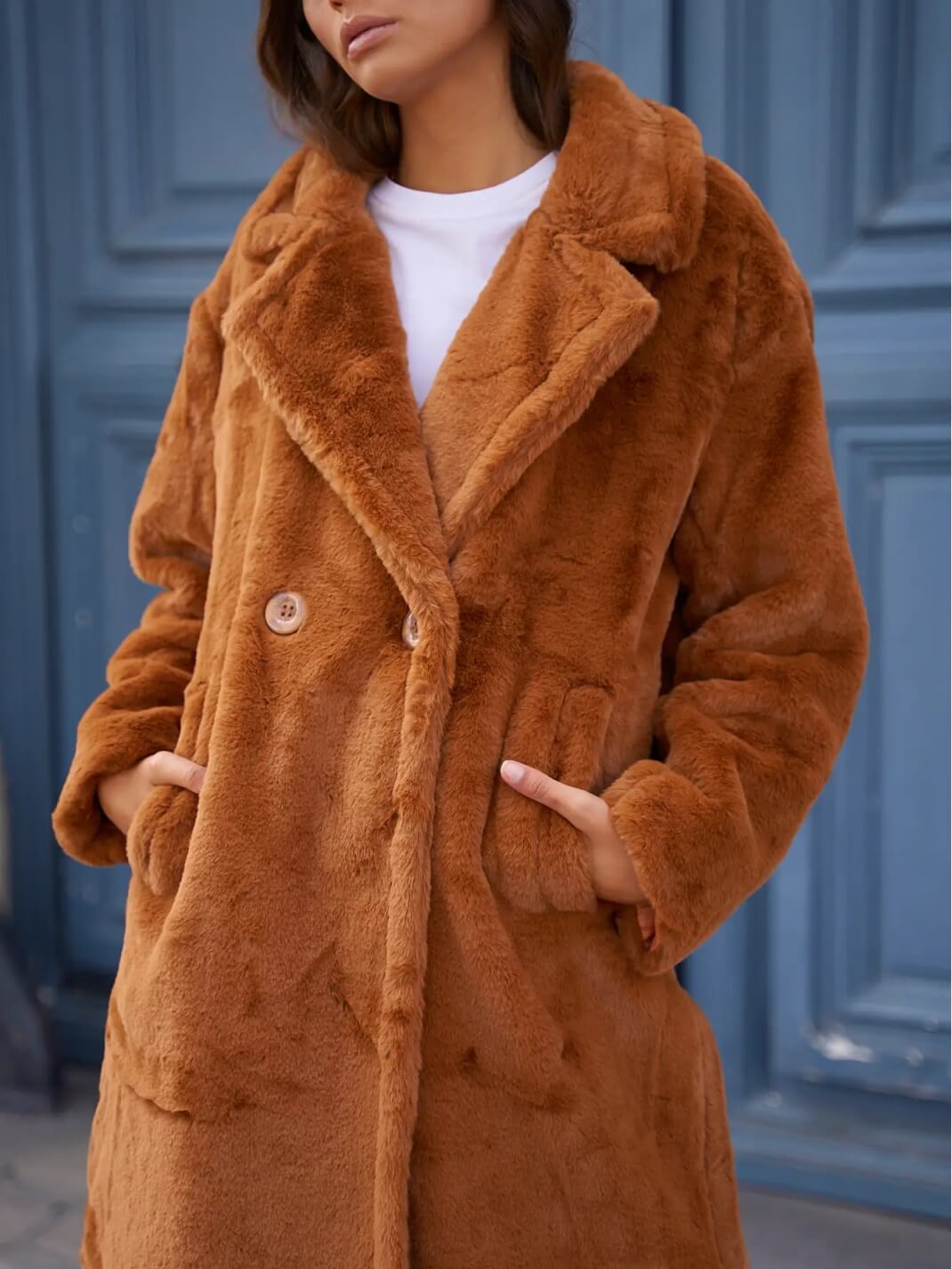 Casaco pelo camel JOLOVERS