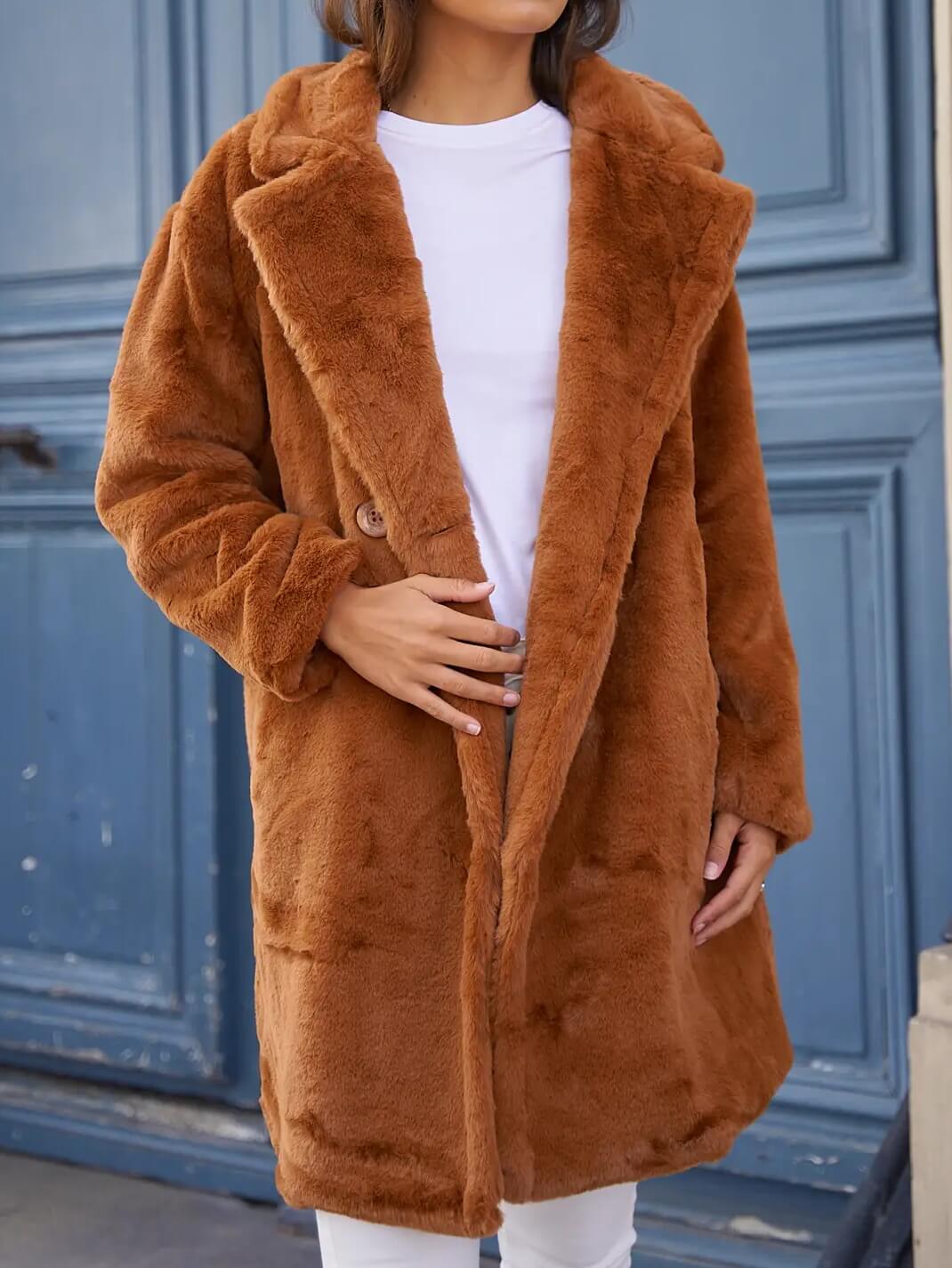 Casaco pelo camel JOLOVERS