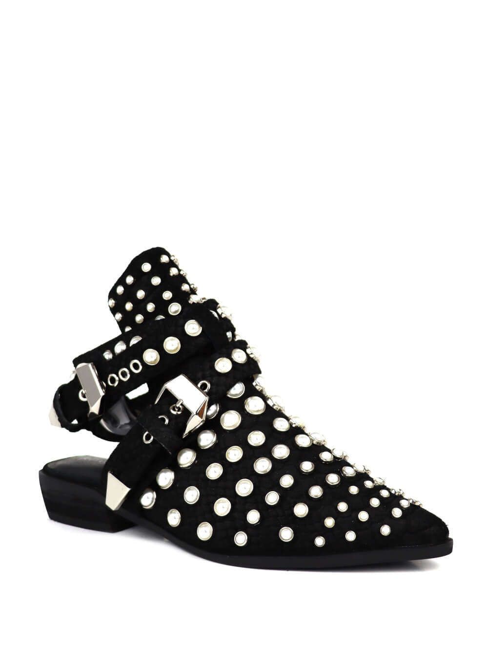 JEFFREY CAMPBELL Mule preta com tachas MAJODI.COM