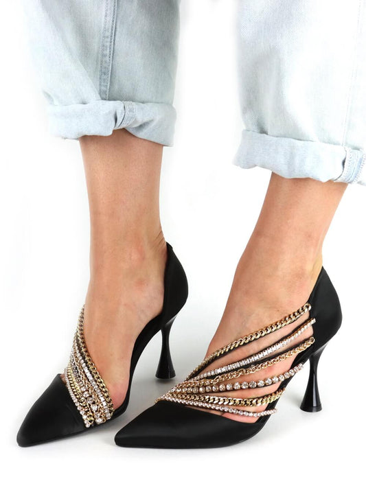 STILETTOS COM CORRENTES JEFFREY CAMPBELL