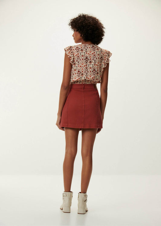 BLUSA ESTAMPADA COM PÉROLAS