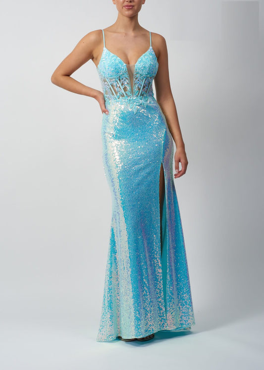 VESTIDO DE CERIMÓNIA PRINCESA DE GELO