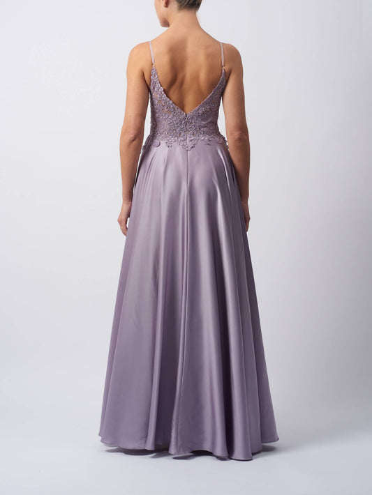 Vestido de Cerimónia Liso com Alça Fina