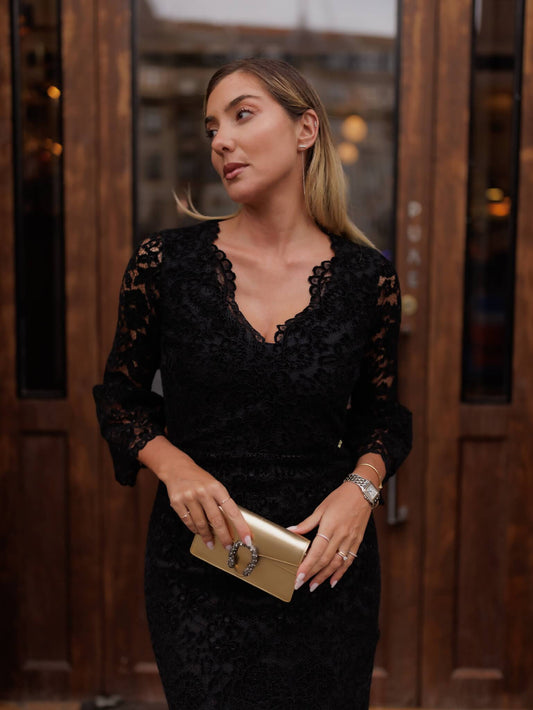 VESTIDO MIDI ARRENDADO