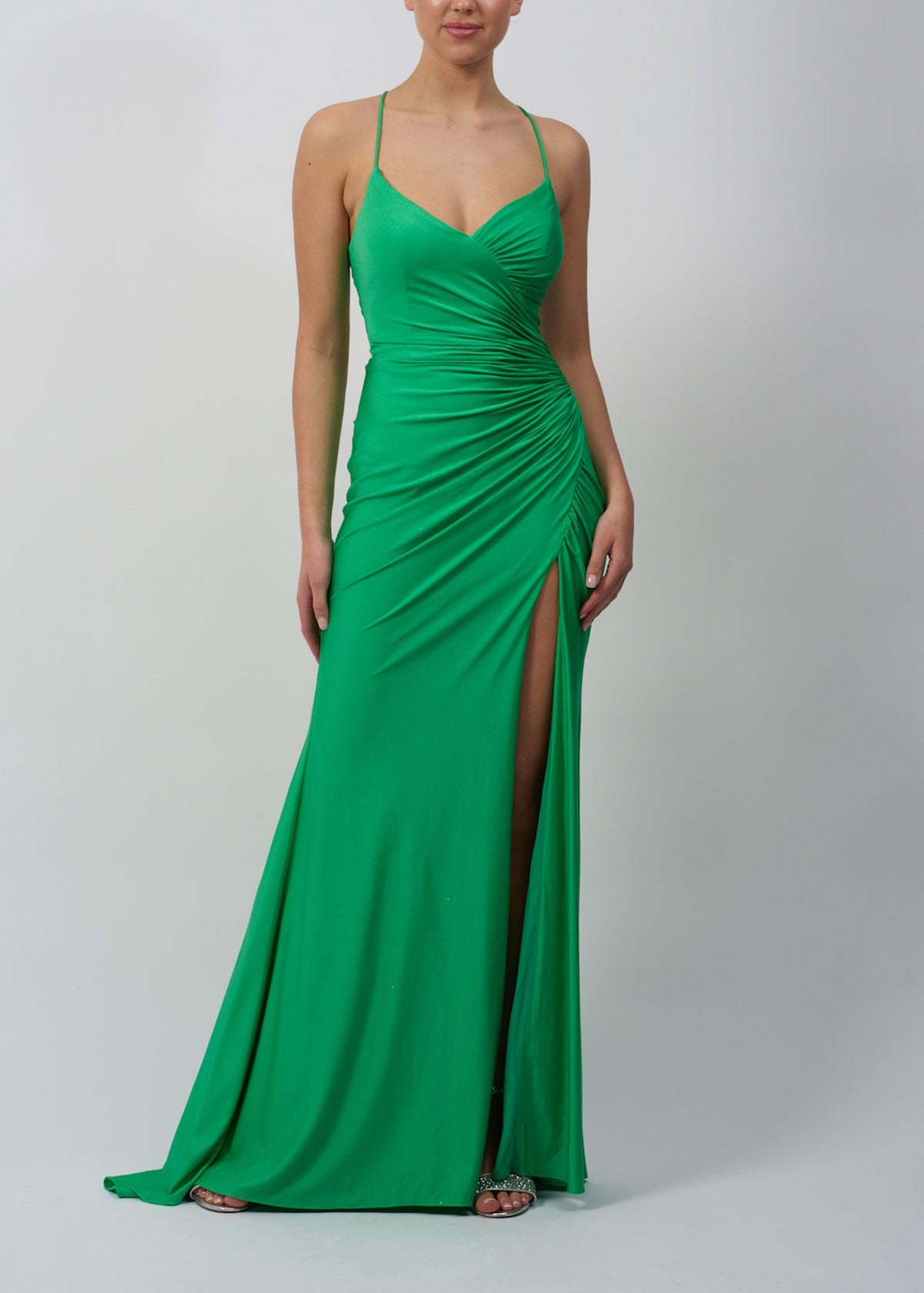 Vestido de Cerimónia Estilo Sereia Franzido