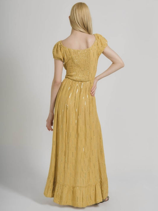 Vestido Longo com Abertura em Frente
