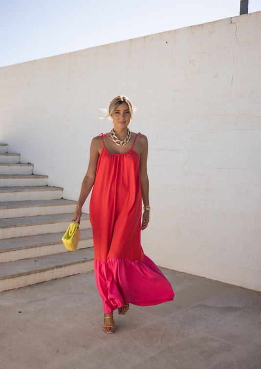 Vestido Fluído Duas Cores