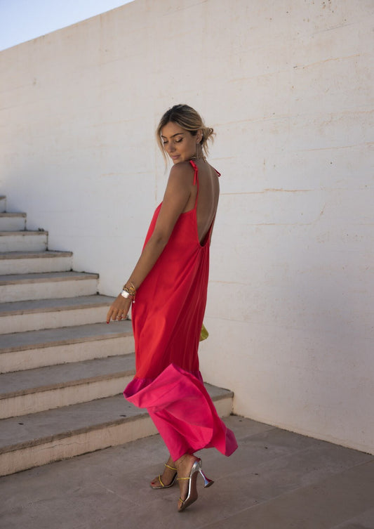 Vestido Fluído Duas Cores